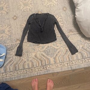 Free people black thermal top